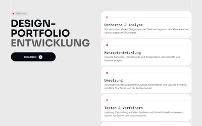 Arbeitsschritte eines Designstudios von der Recherche bis zum Testen